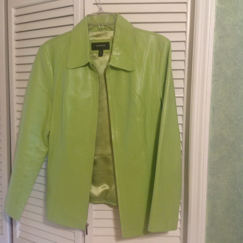 Vintage green leather jacket